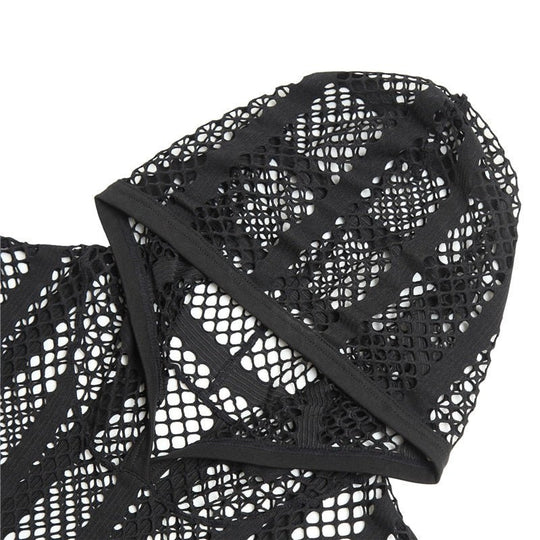 Striped Hoodie Mesh Suit - Oh My Underwear