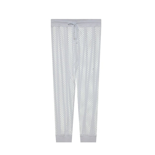 Striped Mesh See-through Tights - Oh My Underwear