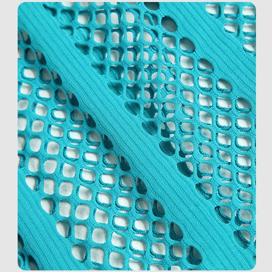 Striped Mesh See-through Tights - Oh My Underwear