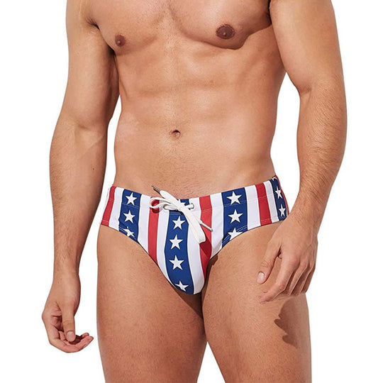 Striped Patriotic Swim Briefs - Oh My Underwear