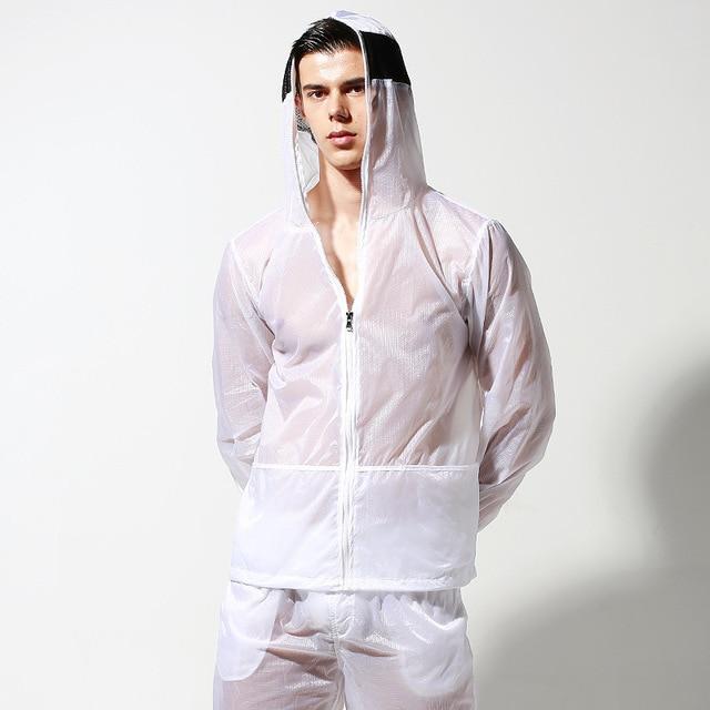Men’s Sexy Underwear - Transparent Racing Stripe Hoodie + Pants – Oh My!