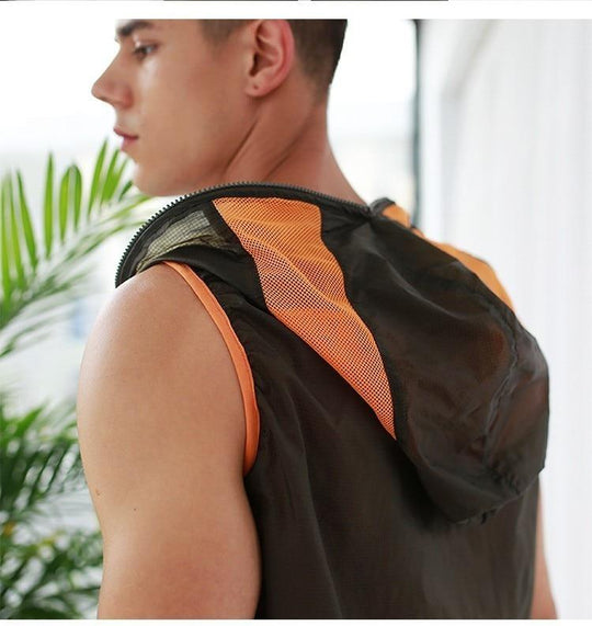 Transparent Racing Stripe Sleeveless Hoodie + Plants - Oh My Underwear