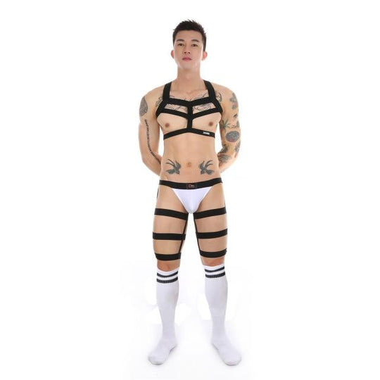 Men's Sexy Underwear - Triple Elastic Harness with Briefs – Oh My!
