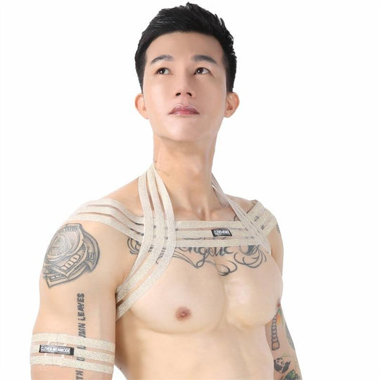 Waterfall Harness + Metallic Jock Briefs - Oh My Underwear