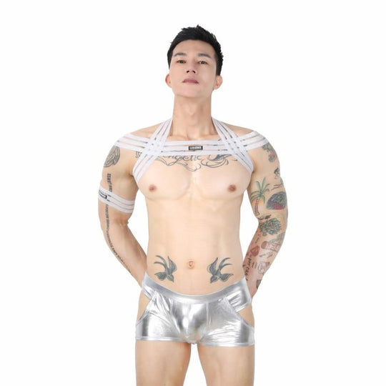 Waterfall Harness + Metallic Jock Briefs - Oh My Underwear