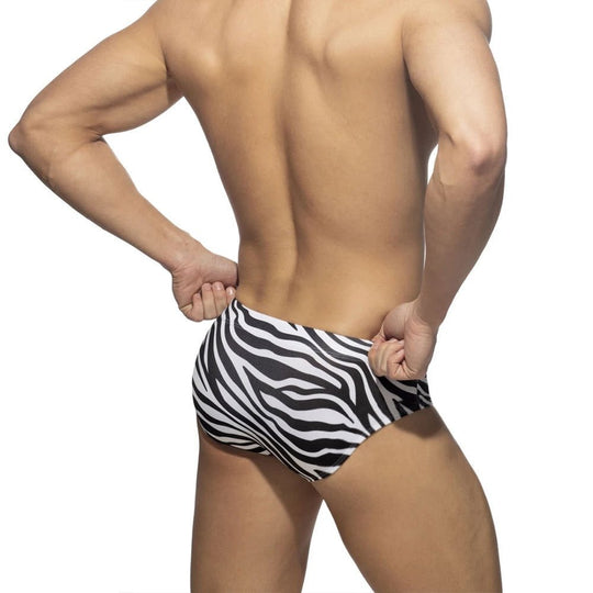 White Leopard Swim Briefs - Oh My Underwear